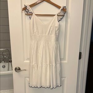 Vineyard Vines White Smocked Tiered Sundress